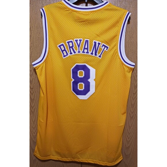 Kobe Bryant #8 (Mitchell/Ness)-(Lakers)-(Yellow)-(Jersey)-(New Cond.)-(XL)-$100 - Picture 5 of 13